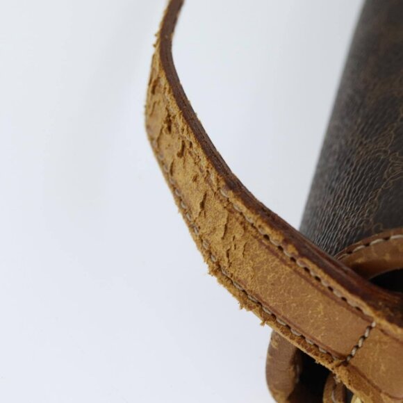 CELINE Macadam Canvas Shoulder Bag PVC Leather Brown - Picture 10 of 16